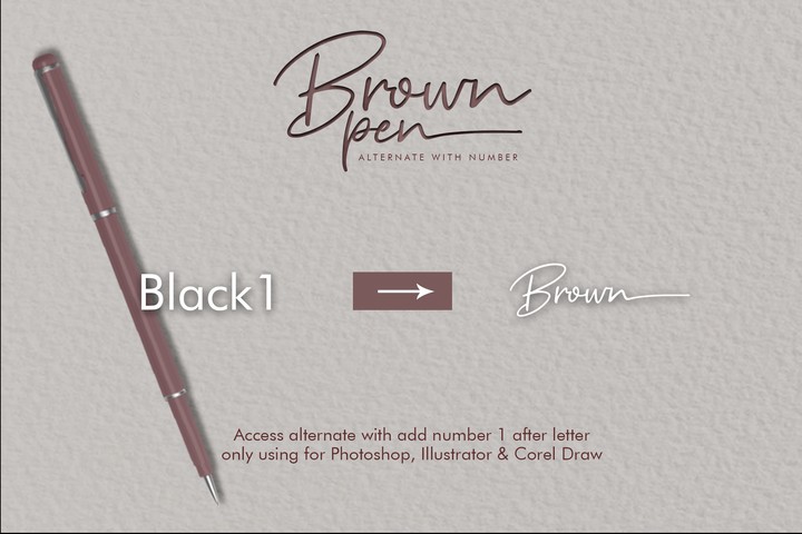 Beispiel einer Brown Pen-Schriftart #5